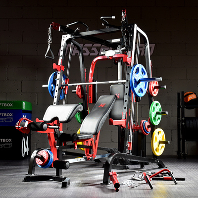 商用史密斯機綜合訓(xùn)練器 家用深蹲架龍門架多功能健身器材套裝詳解